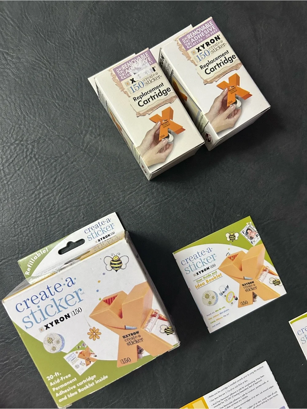 Xyron 150 Create-a-Sticker and Refill Cartridges Lot